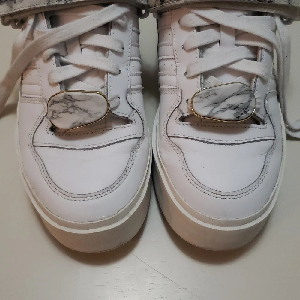 adidas Women's White Marble Platform Sneakers